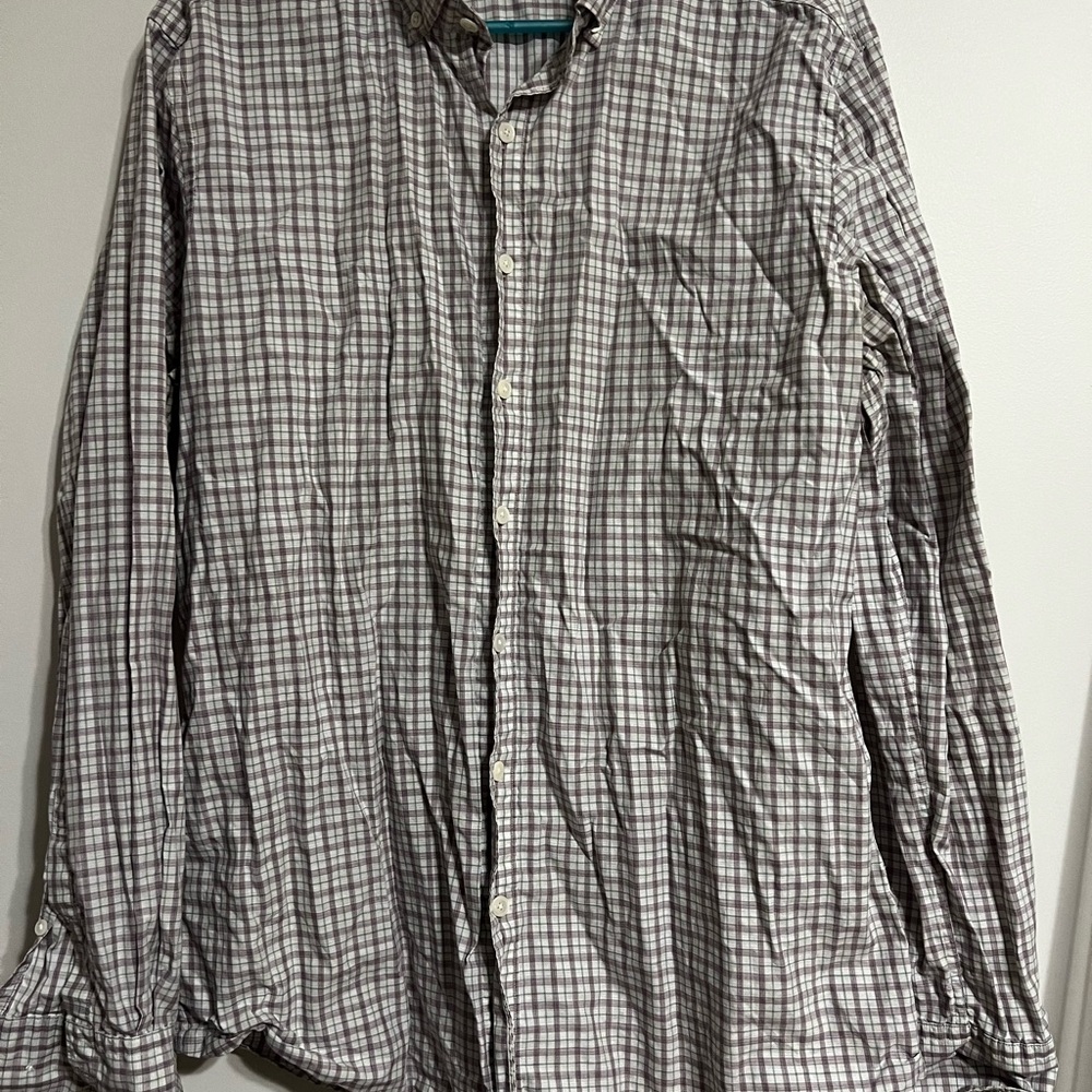 Rodd & Gunn Gray Plaid Casual Button Down Shirt